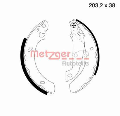 METZGER AUTOTEILE MG 539 Brake Shoe Set