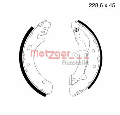 METZGER AUTOTEILE MG 581 Brake Shoe Set