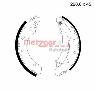 Brake Shoe Set METZGER AUTOTEILE MG 581