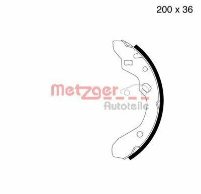 Brake Shoe Set METZGER AUTOTEILE MG 603
