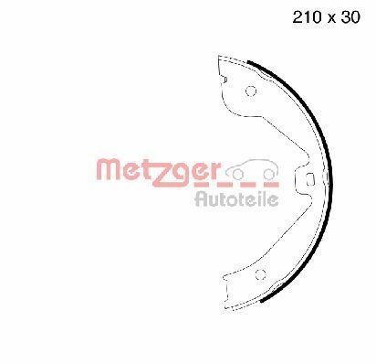 METZGER AUTOTEILE MG 790 Brake Shoe Set, parking brake