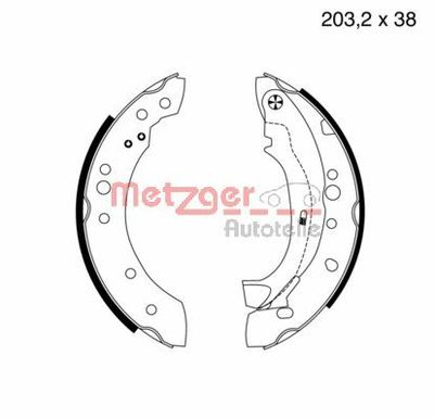 Brake Shoe Set METZGER AUTOTEILE MG 961