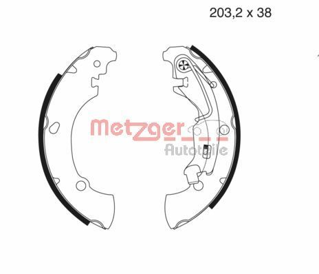 METZGER AUTOTEILE MG 981 Brake Shoe Set