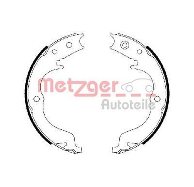 Brake Shoe Set, parking brake METZGER AUTOTEILE MG 110