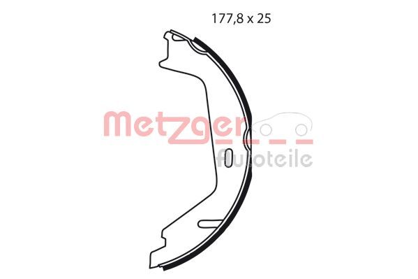 METZGER AUTOTEILE MG 238 Brake Shoe Set, parking brake