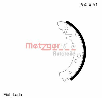 METZGER AUTOTEILE MG 351 Brake Shoe Set