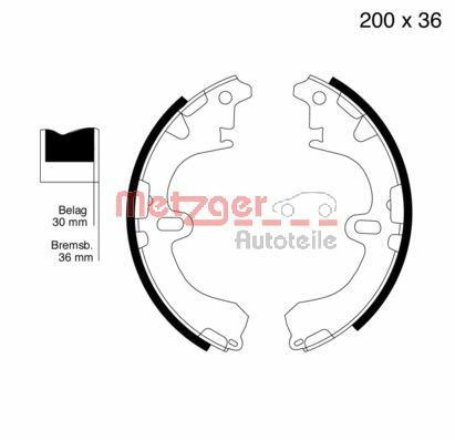 METZGER AUTOTEILE MG 556 Brake Shoe Set