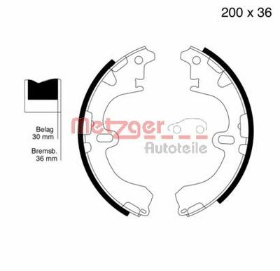 Brake Shoe Set METZGER AUTOTEILE MG 556