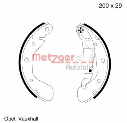 METZGER AUTOTEILE MG 563 Brake Shoe Set