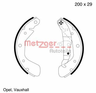Brake Shoe Set METZGER AUTOTEILE MG 563