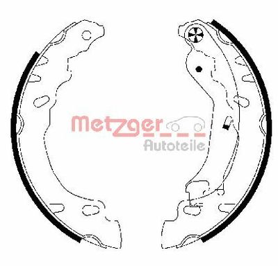 Brake Shoe Set METZGER AUTOTEILE MG 828