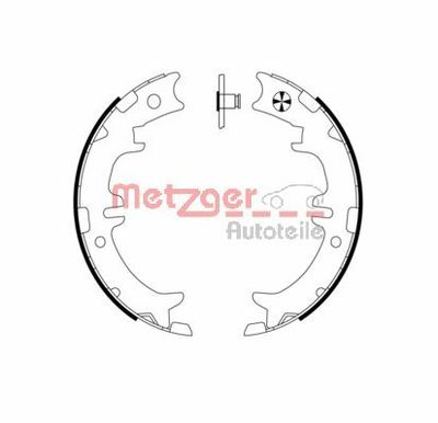 Brake Shoe Set, parking brake METZGER AUTOTEILE MG 958