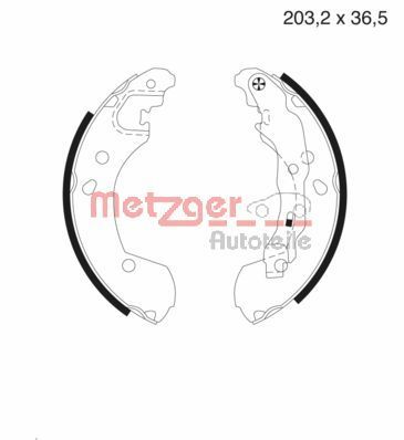 METZGER AUTOTEILE MG 985 Brake Shoe Set