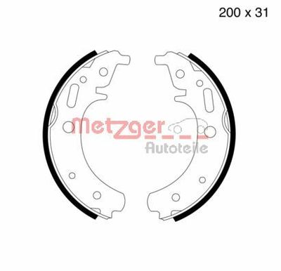 Brake Shoe Set METZGER AUTOTEILE MG 999