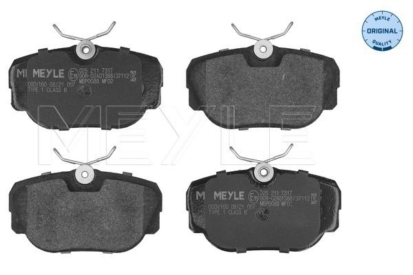 MEYLE 025 211 7317 Brake Pad Set, disc brake