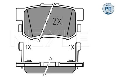 Brake Pad Set, disc brake MEYLE 025 237 3615/PD