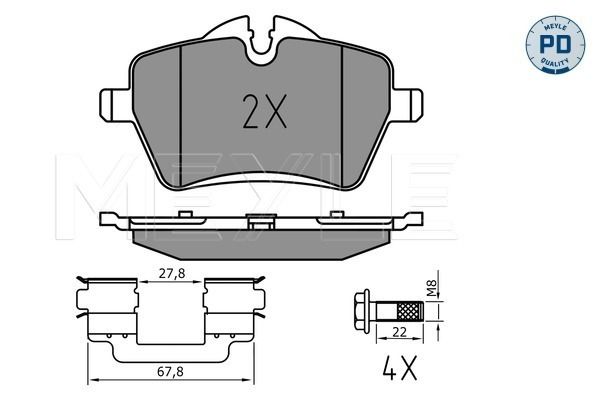 MEYLE 025 239 8418/PD Brake Pad Set, disc brake