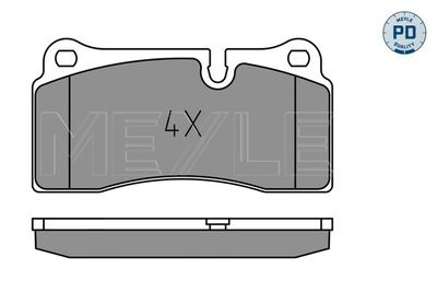 Brake Pad Set, disc brake MEYLE 025 242 6118/PD