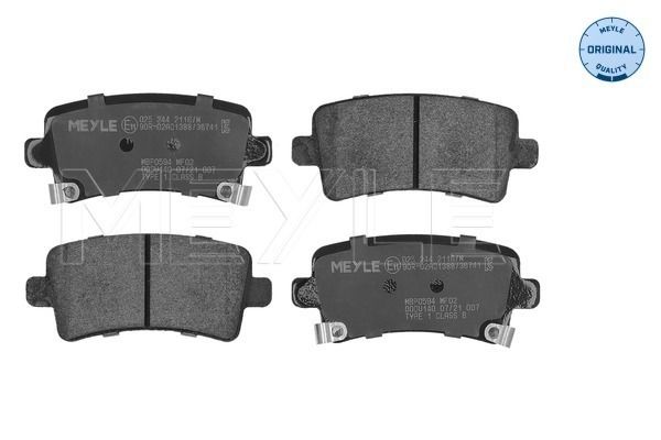 MEYLE 025 244 2116/W Brake Pad Set, disc brake