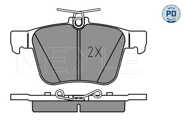 MEYLE 025 250 0916/PD Brake Pad Set, disc brake