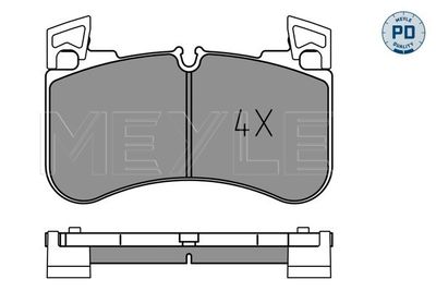 Brake Pad Set, disc brake MEYLE 025 205 8117/PD