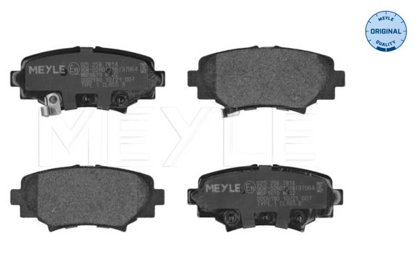 MEYLE 025 258 7814 Brake Pad Set, disc brake