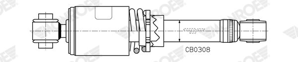 MONROE CB0308 Shock Absorber, driver cab suspension
