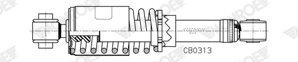 MONROE CB0313 Shock Absorber, driver cab suspension