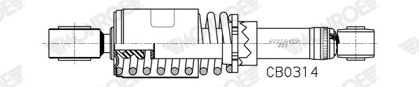 MONROE CB0314 Shock Absorber, driver cab suspension