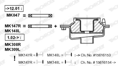Suspension Strut Support Mount MONROE MK147