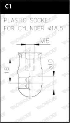 MONROE ML6365 Gas Spring, bonnet