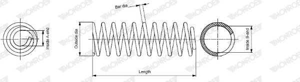MONROE SP1950 Suspension Spring