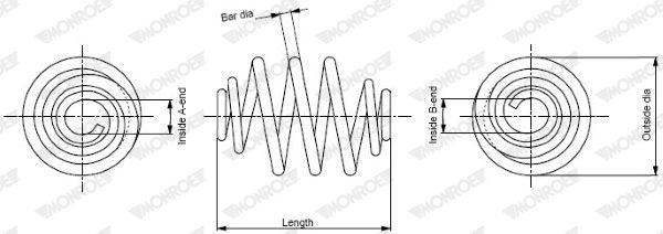 MONROE SP3408 Suspension Spring