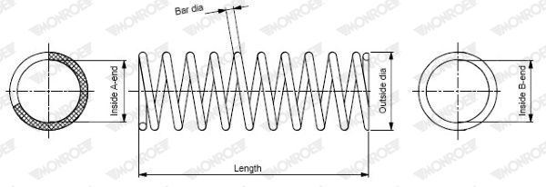 MONROE SP3667 Suspension Spring
