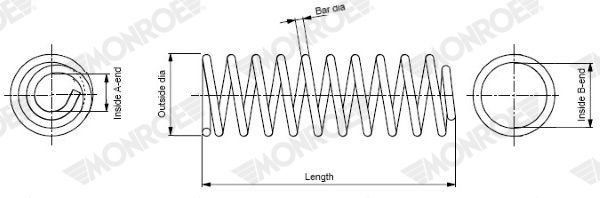 MONROE SP4093 Suspension Spring