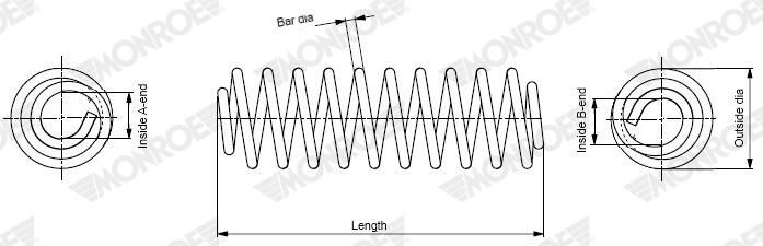 MONROE SP5051 Suspension Spring