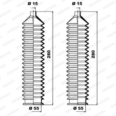 Bellow Kit, steering MOOG K150109