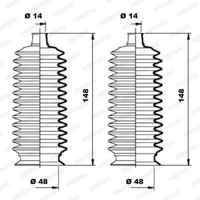 Bellow Kit, steering MOOG K150170
