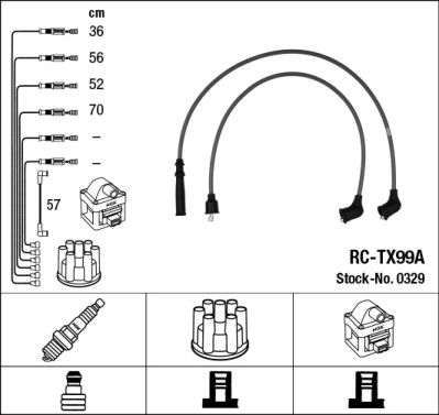 Ignition Cable Kit NGK 0329