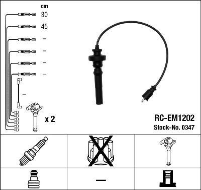 Ignition Cable Kit NGK 0347
