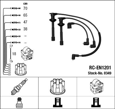Ignition Cable Kit NGK 0349