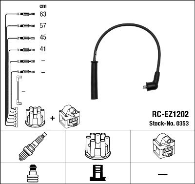 NGK 0353 Ignition Cable Kit