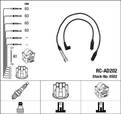 Ignition Cable Kit NGK 0502