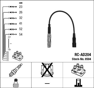 Ignition Cable Kit NGK 0504