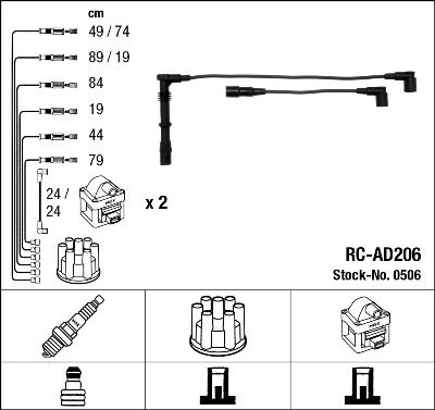 Ignition Cable Kit NGK 0506