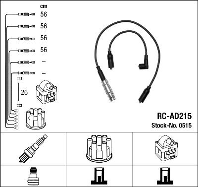 Ignition Cable Kit NGK 0515