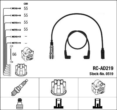 NGK 0519 Ignition Cable Kit