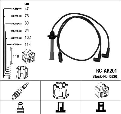 NGK 0520 Ignition Cable Kit