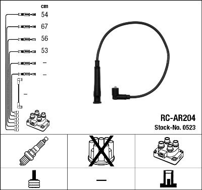 Ignition Cable Kit NGK 0523