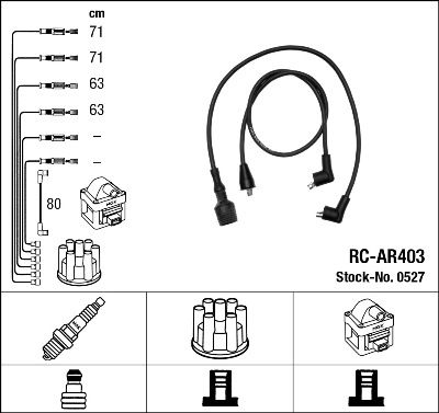 Ignition Cable Kit NGK 0527